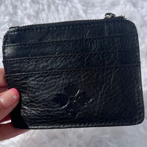 Patricia Nash Cassis ID Card Case Holder Heritage Handmade Leather Black